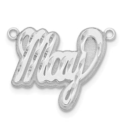 Sterling Silver/Rhodium-plated 3D Diamond-cut Name Plate - 2
