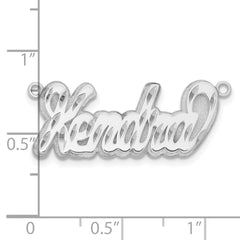 Sterling Silver/Rhodium-plated 3D Diamond-cut Name Plate - 2