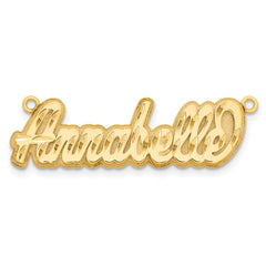 Sterling Silver/Gold-plated 3D Diamond-cut Name Plate - 2