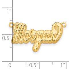 Sterling Silver/Gold-plated 3D Diamond-cut Name Plate - 2