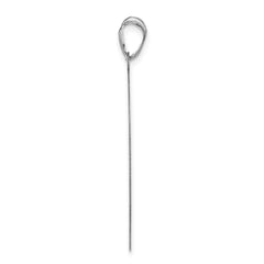 Sterling Silver/Rhodium-plated Large Round Monogram Pendant