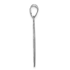 Sterling Silver/Rhodium-plated Round Monogram Pendant - 2