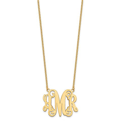 Sterling Silver/Gold-plated Monogram Necklace