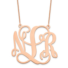 14k Rose Gold Monogram Necklace