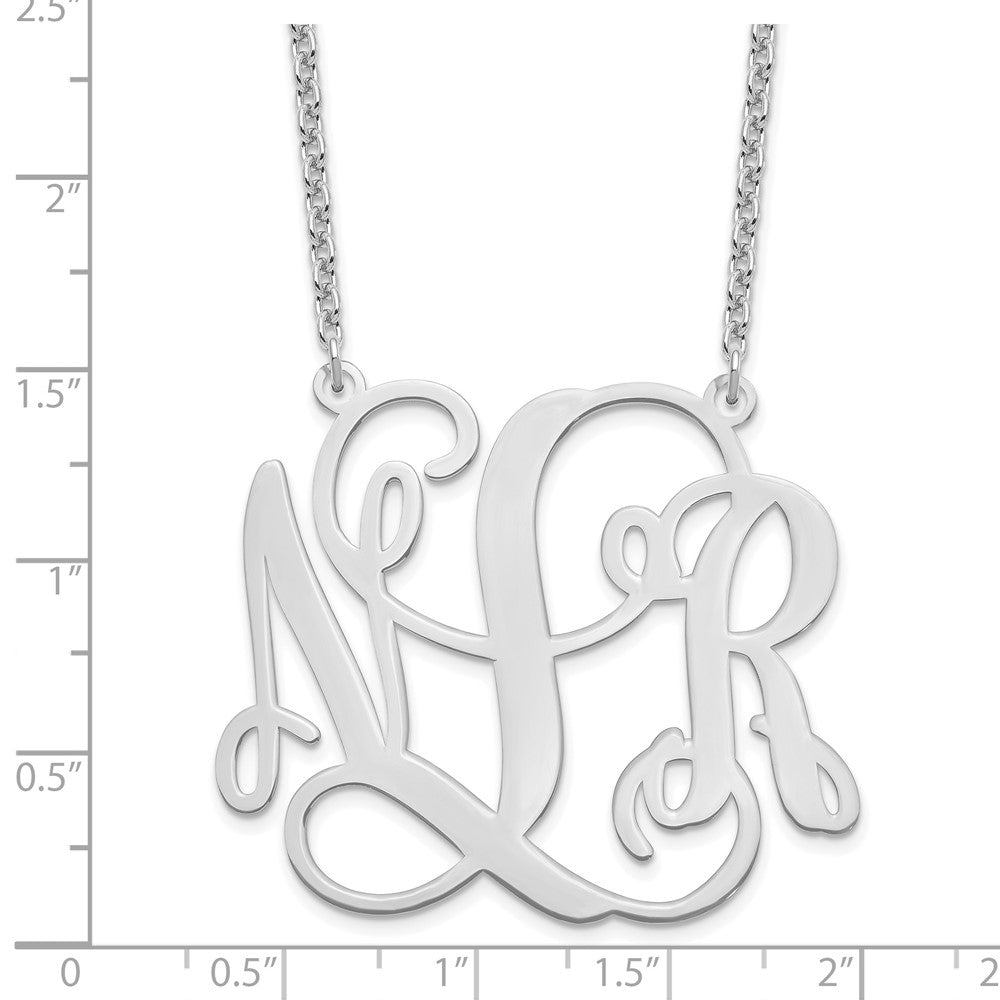 Sterling Silver/Rhodium-plated Monogram Necklace