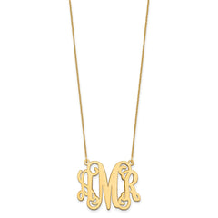 14k Yellow Gold Monogram Necklace