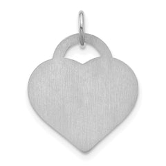 10k White Gold Monogram Heart Charm