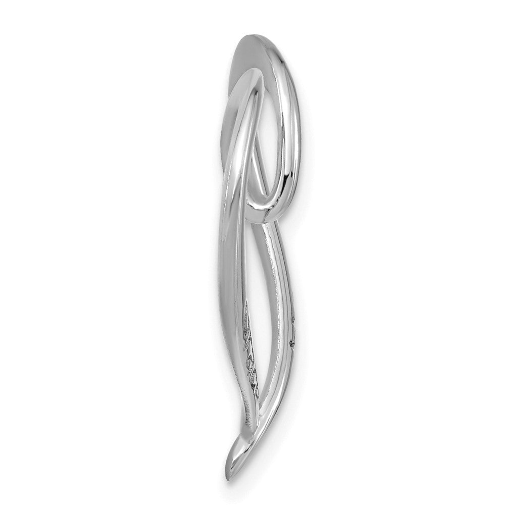 10k White Gold Personalized Antiqued Heart Slide