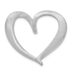 10k White Gold Personalized Antiqued Heart Slide