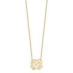 14k Yellow Gold Small Monogram Necklace