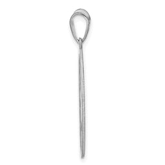 14k White Gold Round Cut-out Monogram Pendant - 2