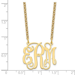 Sterling Silver/Gold-plated Medium Monogram Necklace - 2