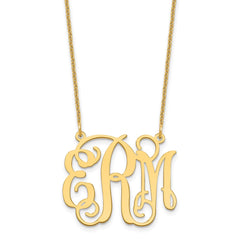 14k Yellow Gold Medium Monogram Necklace