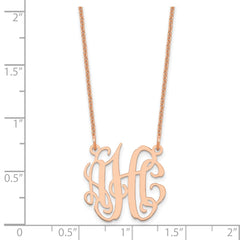 14k Rose Gold Small Monogram Necklace