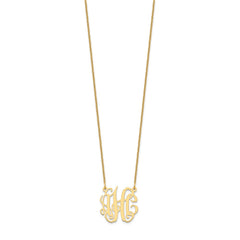 14k Yellow Gold Small Monogram Necklace