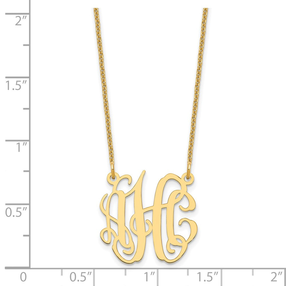 14k Yellow Gold Small Monogram Necklace