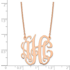 Sterling Silver/Rose-plated Small Monogram Necklace - 2