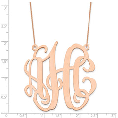 14k Rose Gold Large Monogram Necklace