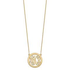 14k Yellow Gold Small Family Monogram Necklace