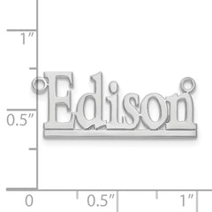 Sterling Silver/Rhodium-plated Underlined Name Plate
