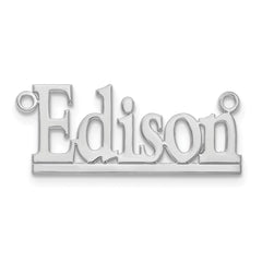 10k White Gold Underlined Name Plate - 7