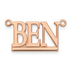 Sterling Silver/Rose-plated Underlined Name Plate - 4