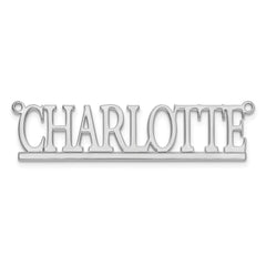Sterling Silver/Rhodium-plated Underlined Name Plate - 2