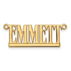 14k Yellow Gold Underlined Name Plate - 7