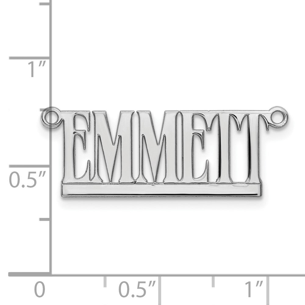 10k White Gold Underlined Name Plate