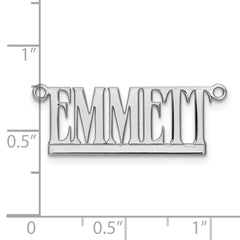 10k White Gold Underlined Name Plate