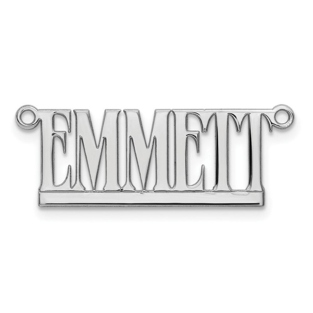 10k White Gold Underlined Name Plate - 4