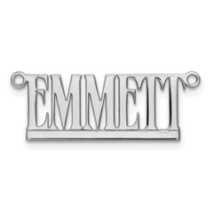 10k White Gold Underlined Name Plate - 4