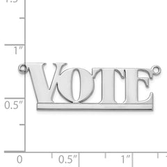 Sterling Silver/Rhodium-plated Underlined Name Plate - 6