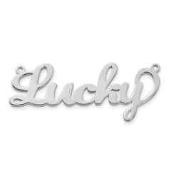 10k White Gold Name Plate - 5