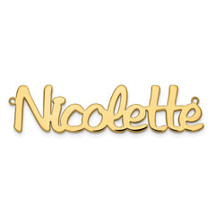 Sterling Silver/Gold-plated Polished Name Plate - 6