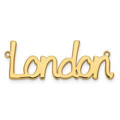 Sterling Silver/Gold-plated Polished Name Plate - 6