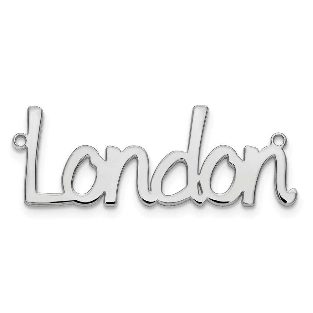 10k White Gold Polished Name Plate