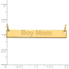 SS/Gold-plated Large Capitalized ARIAL ROUNDED Bar Necklace