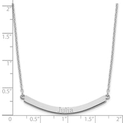 Sterling Silver/Rose-plated Curved Bar Necklace - 2