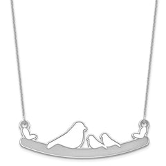 10k White Gold Mom and 2 Baby Birds Necklace