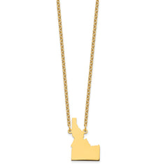 Sterling Silver/Gold-plated Idaho State Necklace