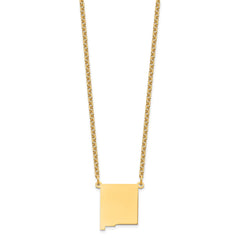 Sterling Silver/Gold-plated New Mexico State Necklace