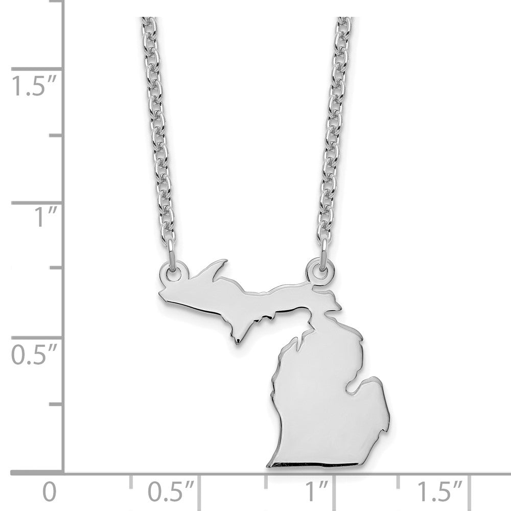 14KW Michigan State Necklace