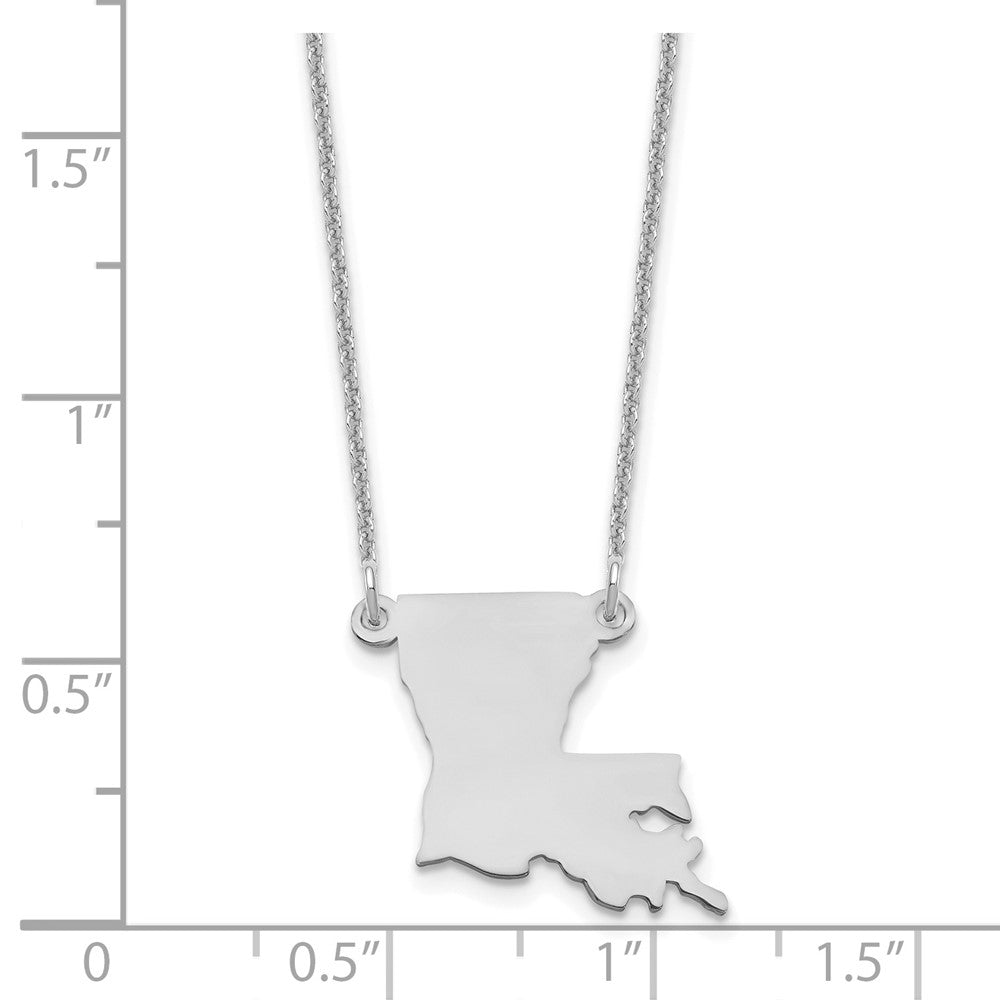 14KW Louisiana State Necklace