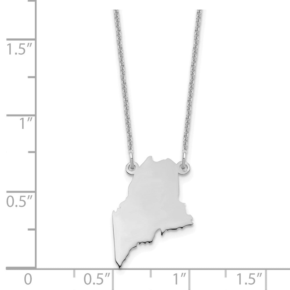 14KW Maine State Necklace