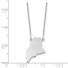 14KW Maine State Necklace