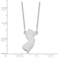 14KW New Jersey State Necklace