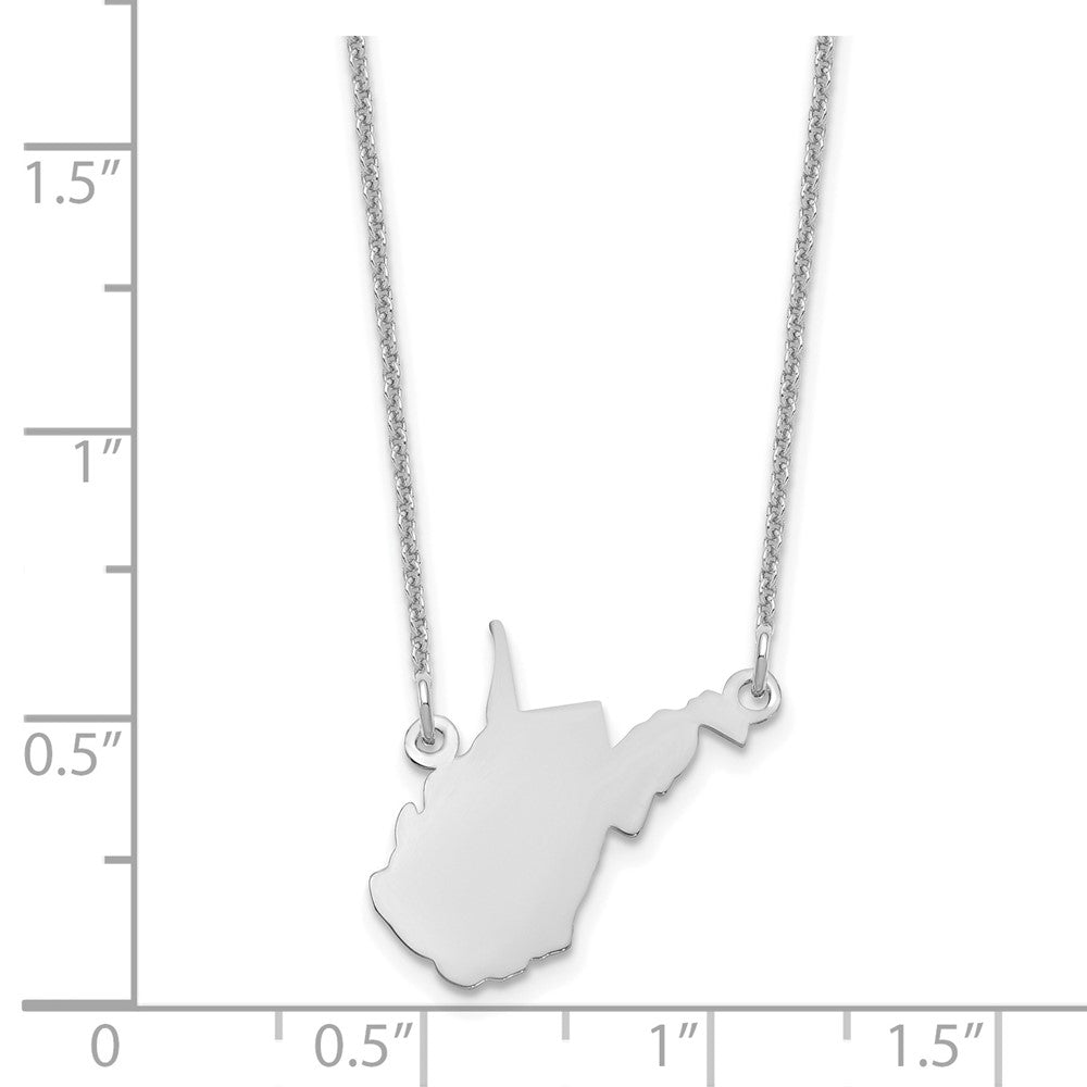 14KW Wisconsin State Necklace