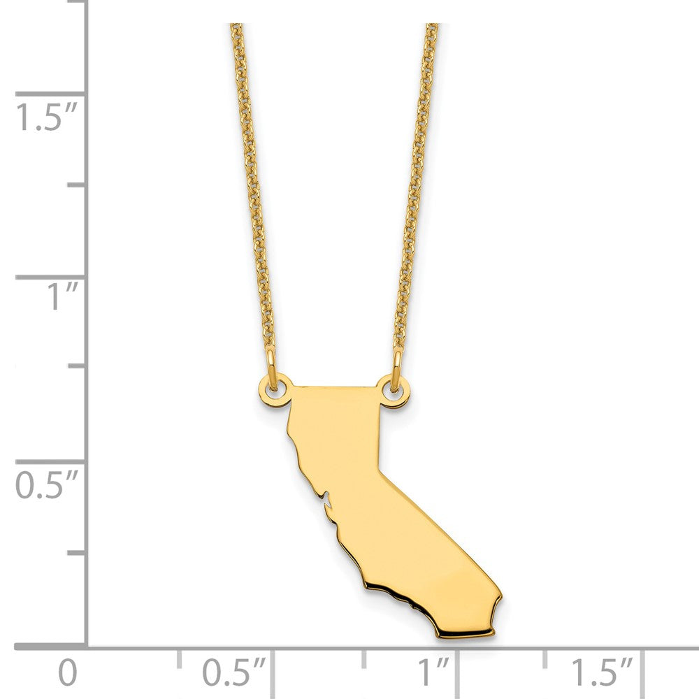 14KY California State Necklace