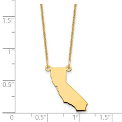 14KY California State Necklace